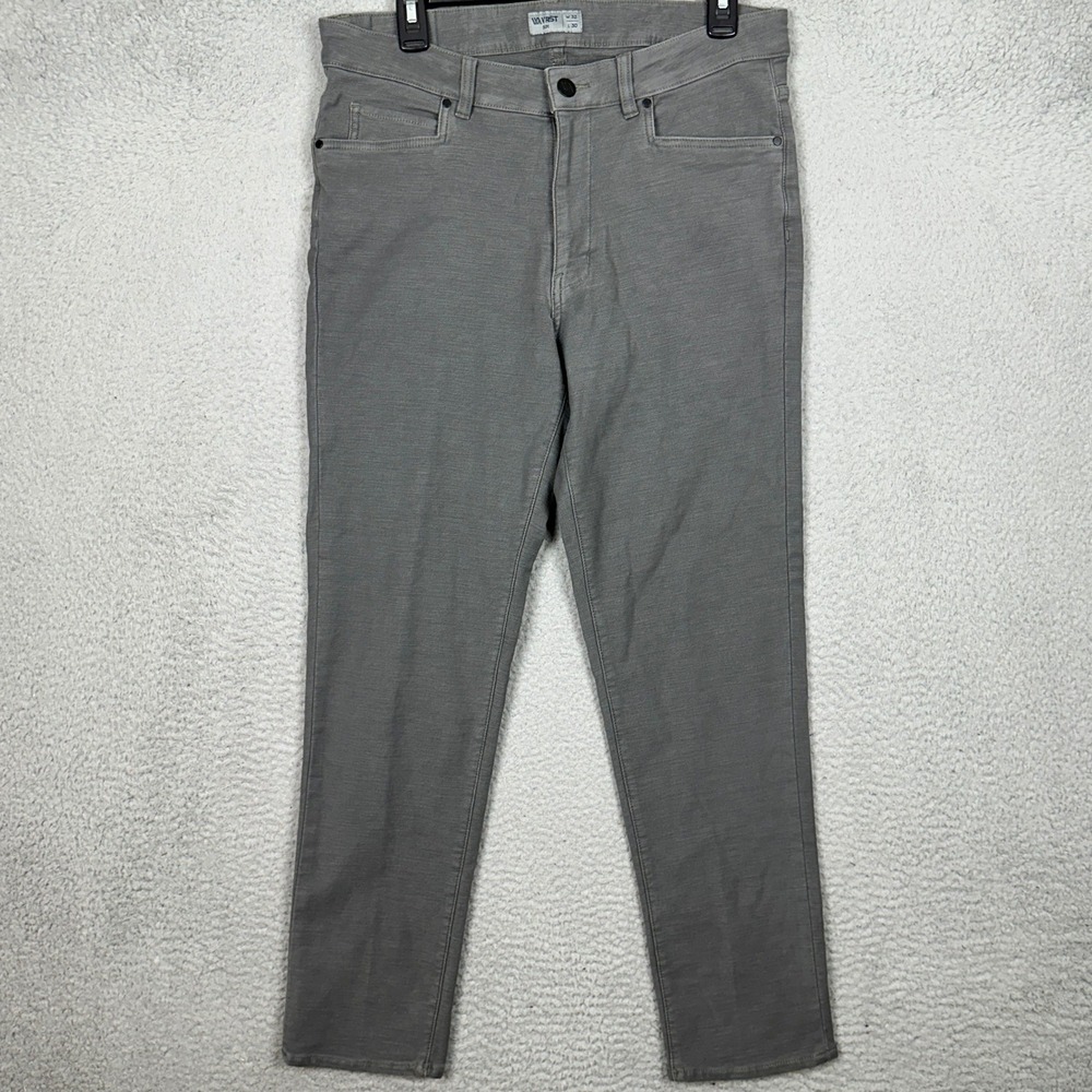 NEW VRST Jeans Mens 32X30 Slim Grey Effortlessly Broken-In Stretch Tapered Denim